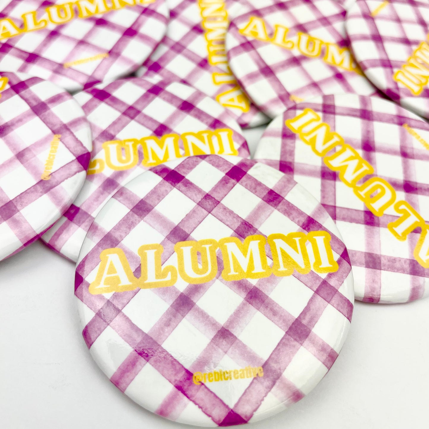 Alumni Gingham - Purple and Yellow
