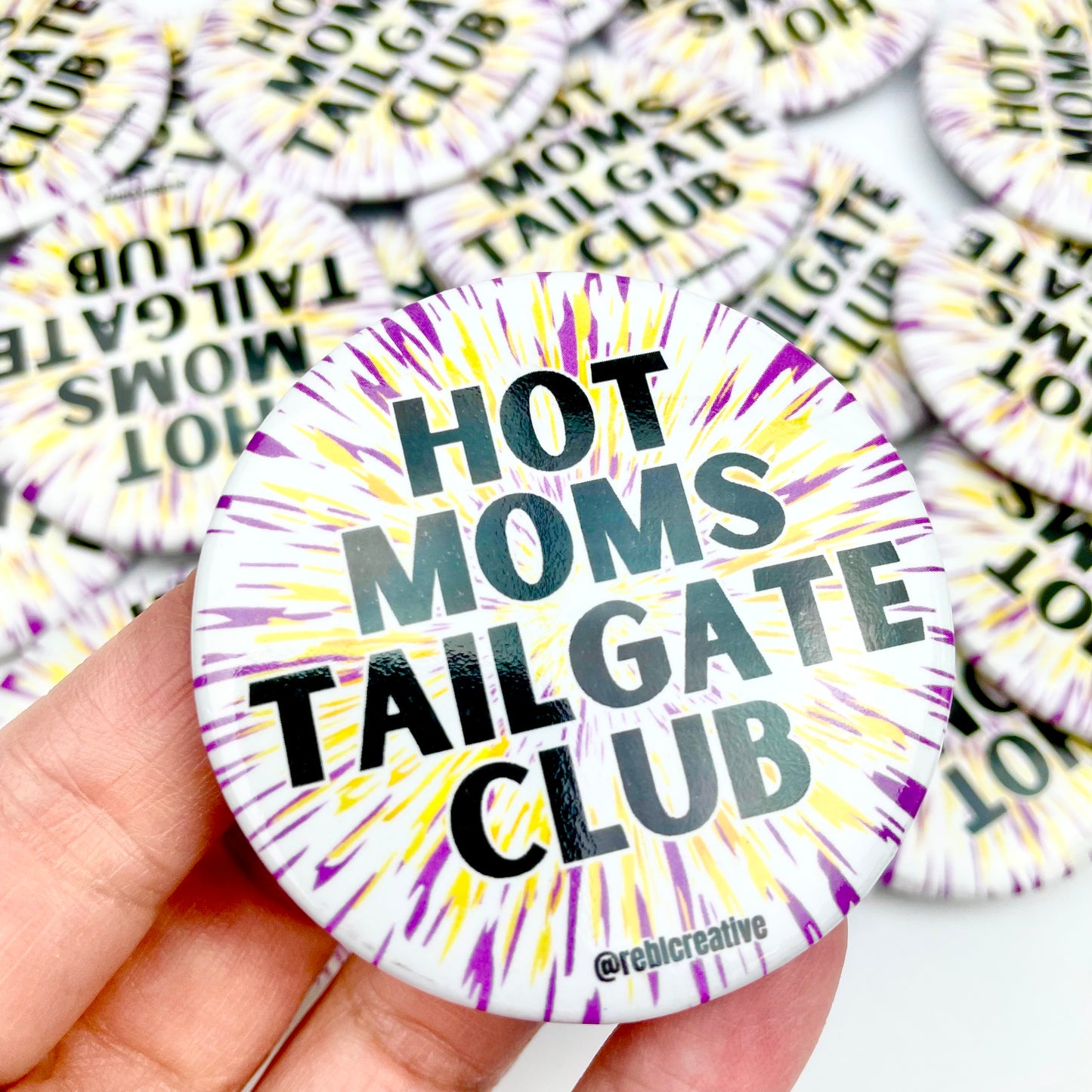 Hot Moms Tailgate Club - Purple/Gold