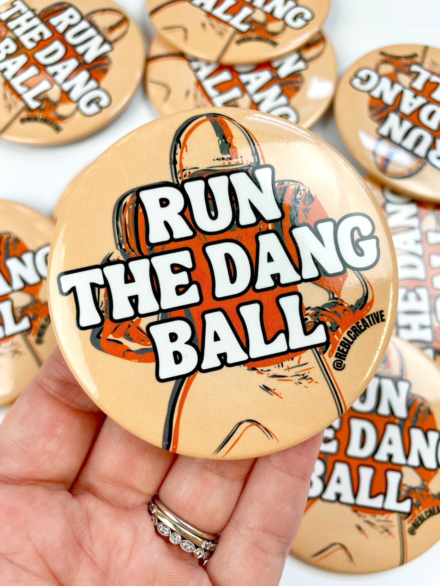 Run The Dang Ball - Orange and Grey