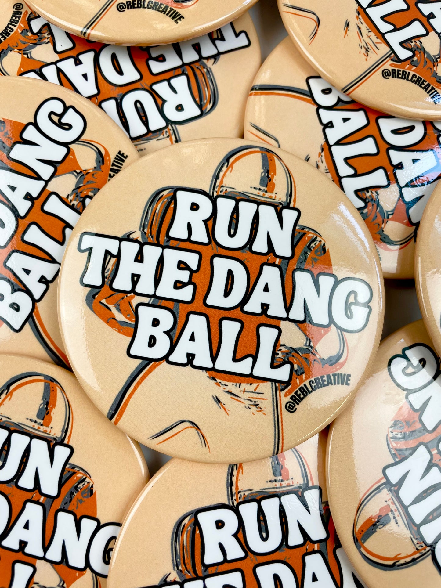 Run The Dang Ball - Orange and Grey