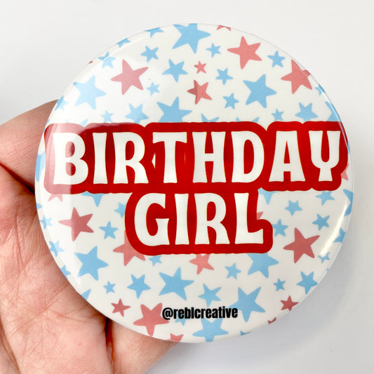 *Birthday Girl - Red & Sky