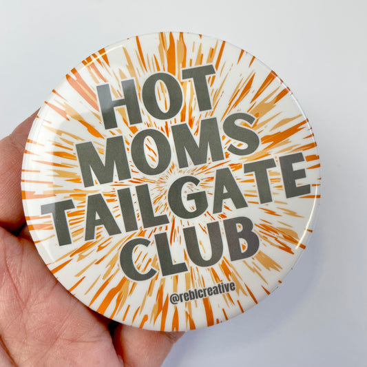 *Hot Moms Tailgate Club - Grey & Orange