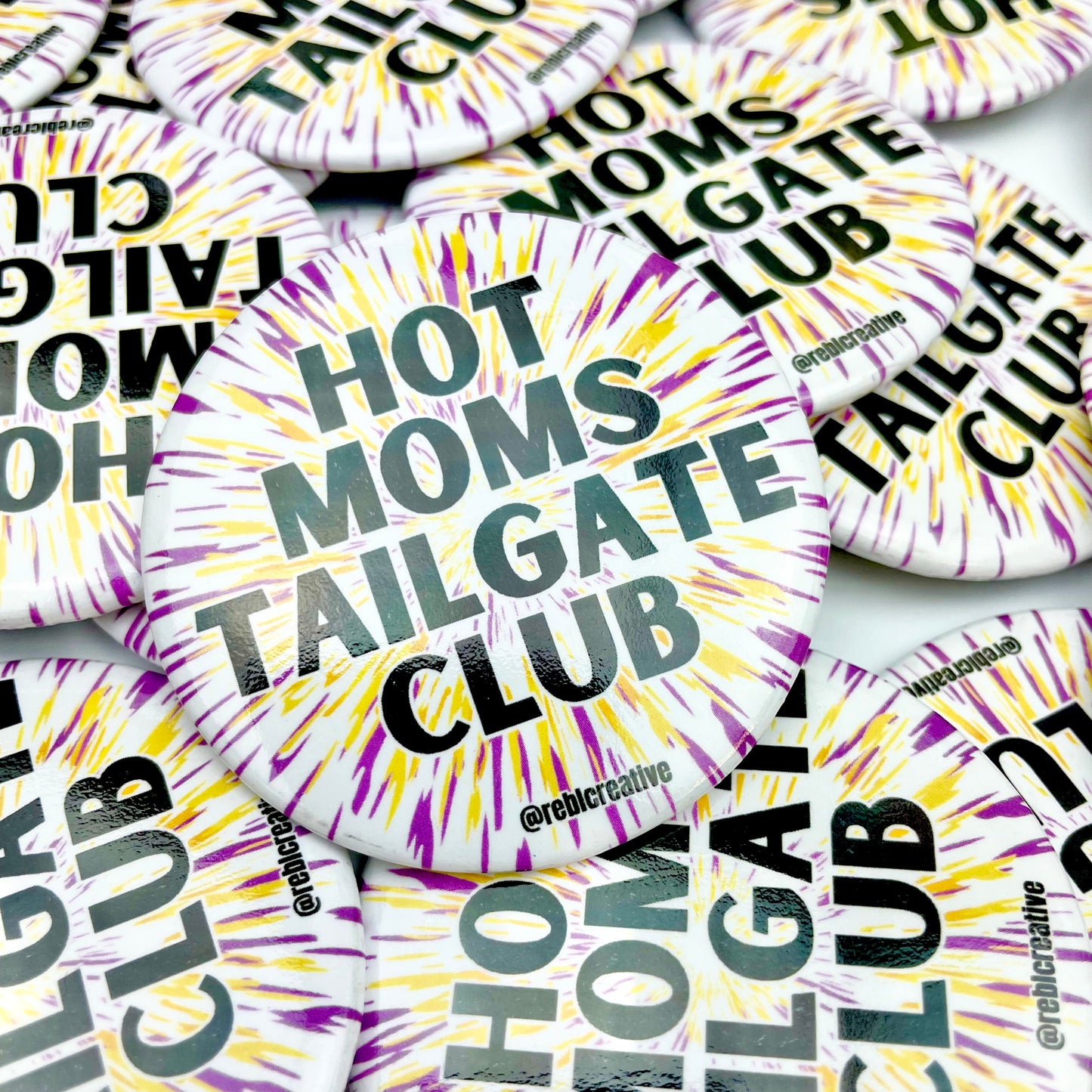 Hot Moms Tailgate Club - Purple/Gold