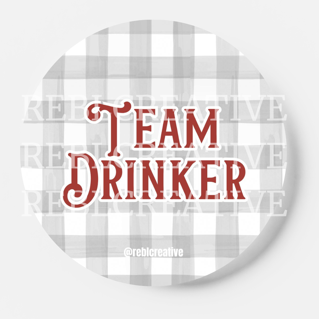 Team Drinker - Maroon and Grey