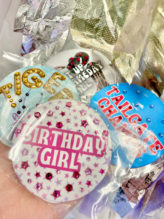 Rhine-stoned Buttons Ready To Ship