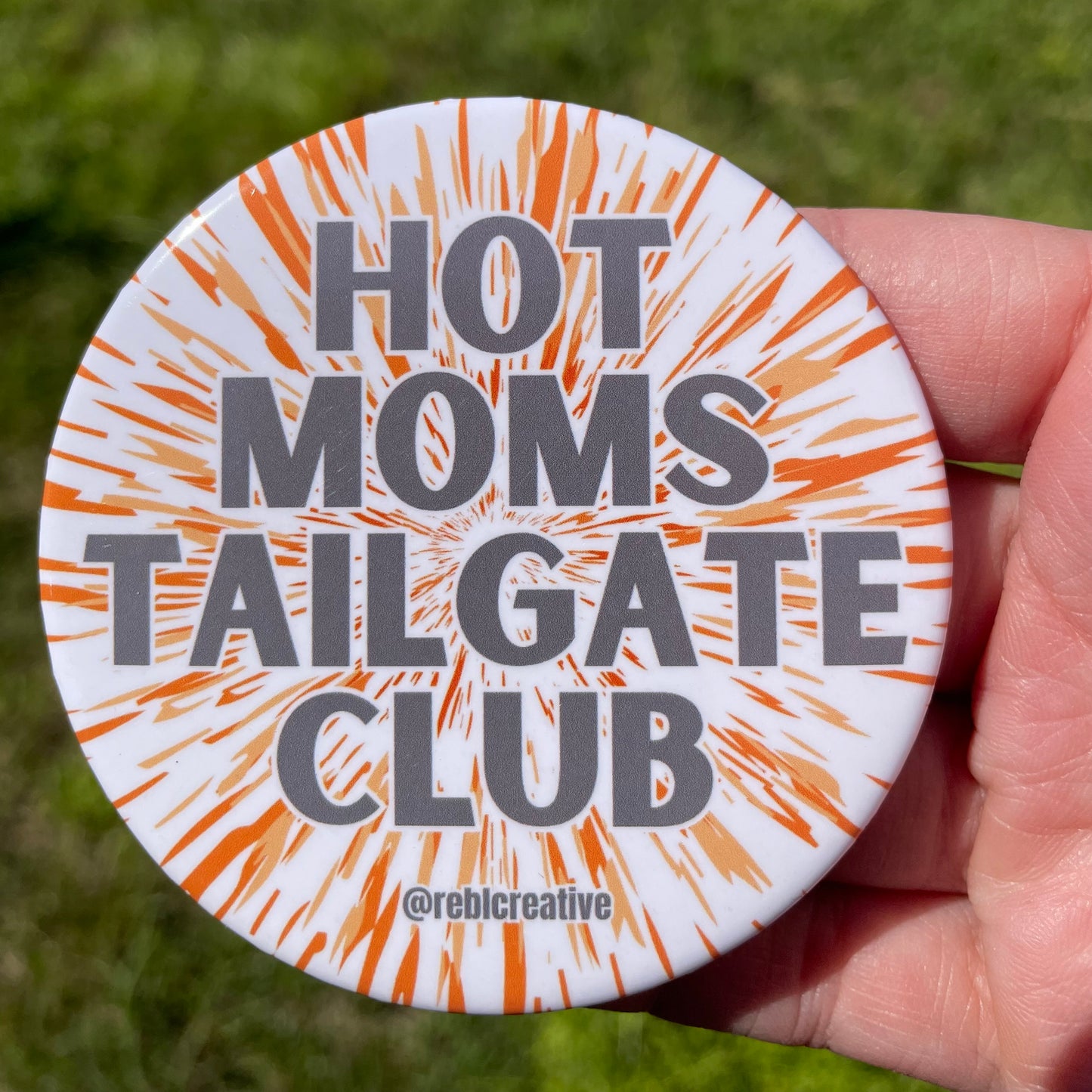 *Hot Moms Tailgate Club - Grey & Orange