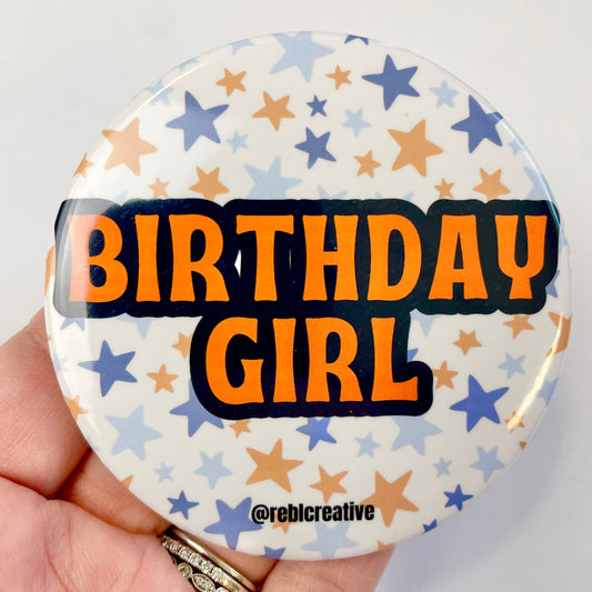 Birthday Girl - Orange & Navy