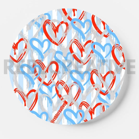 Team Hearts - Red and Light Blue