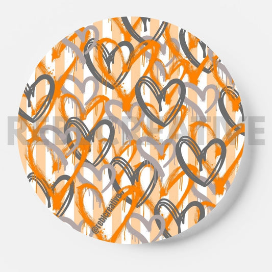 Team Hearts - Orange and Grey