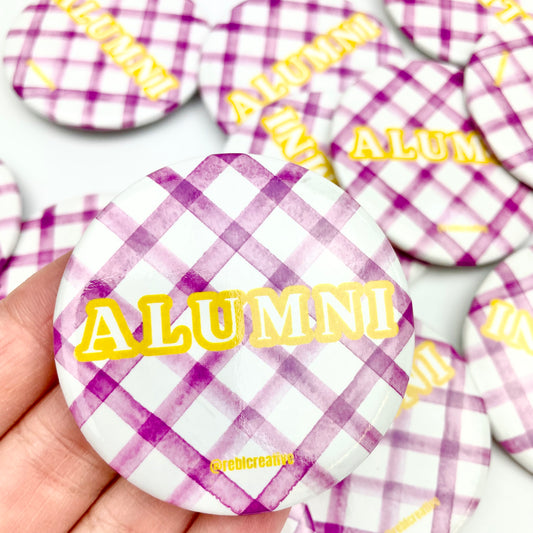 Alumni Gingham - Purple and Yellow