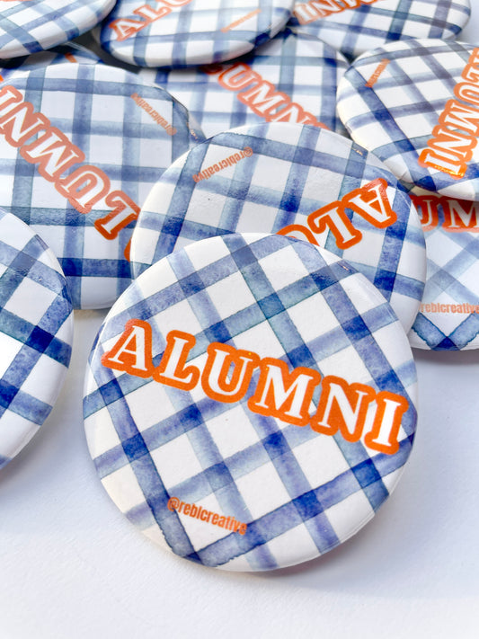 Alumni Gingham - Blue and Orange