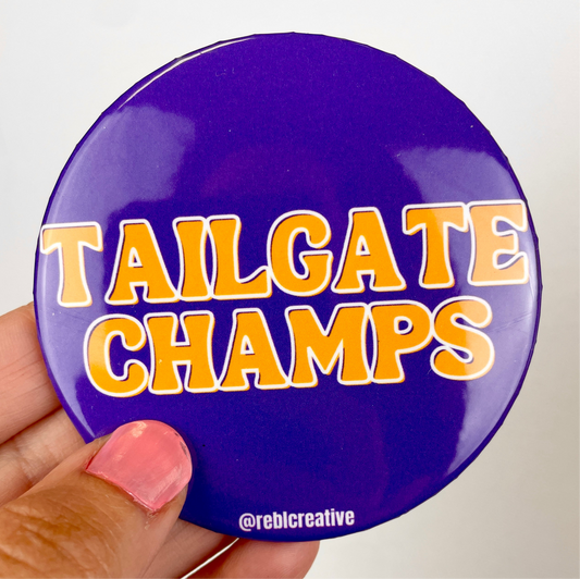 Tailgate Champs - Purple Background & Yellow