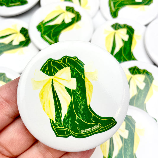 Bows and Boots - Green and Yellow
