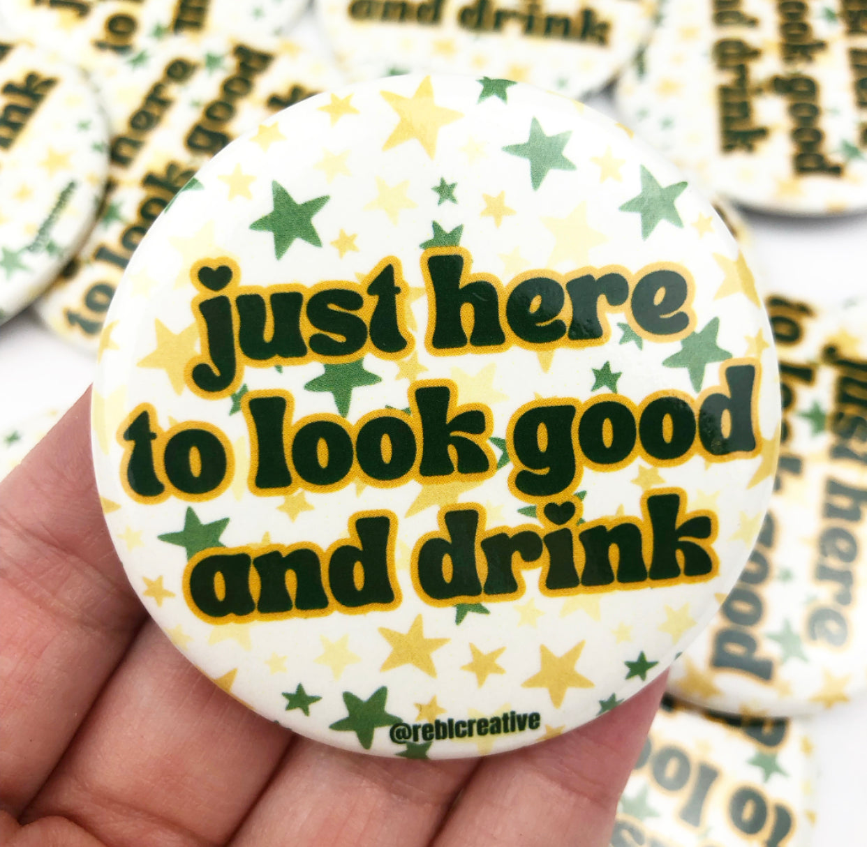 Look Good & Drink Stars - Green/Gold