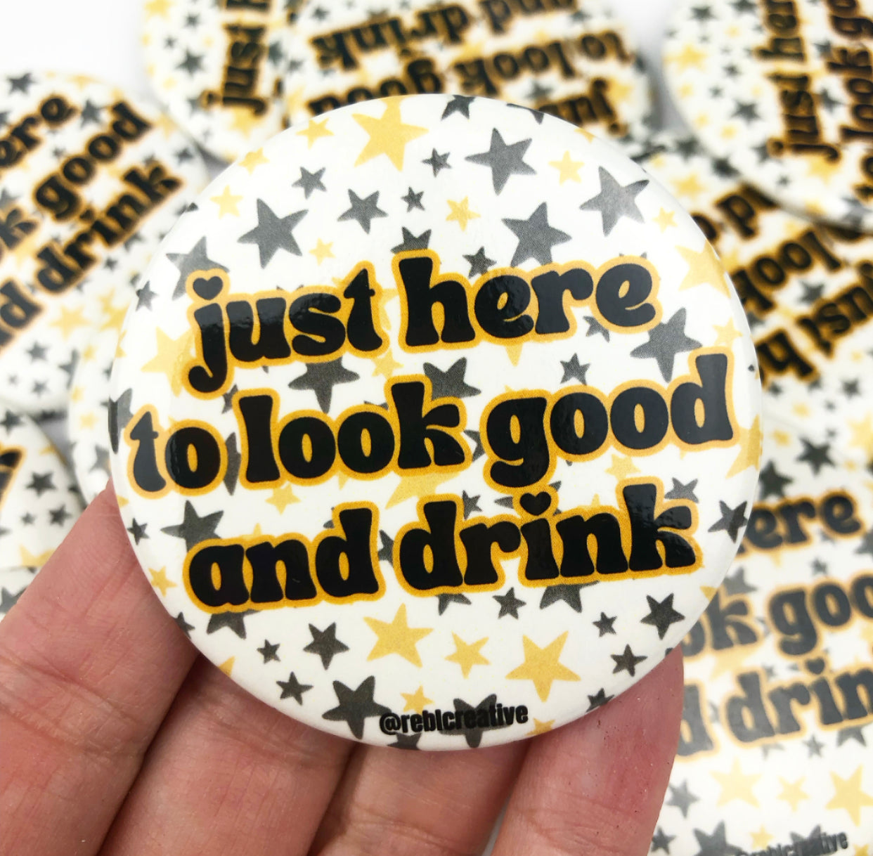 *Look Good & Drink Stars - Black/Gold