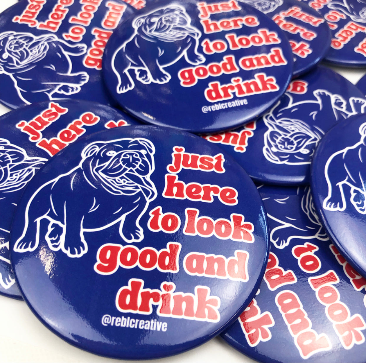 *Look Good & Drink - Red/Royal Bulldog