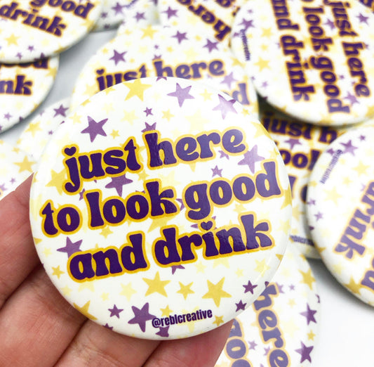 Look Good & Drink Stars - Purple/Gold