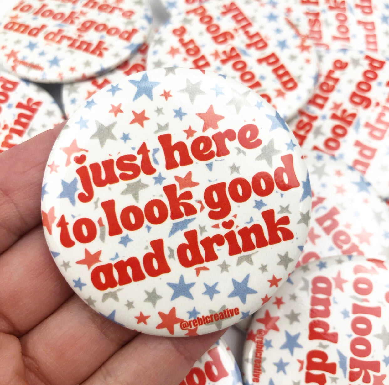Look Good & Drink Stars - Blue/Red