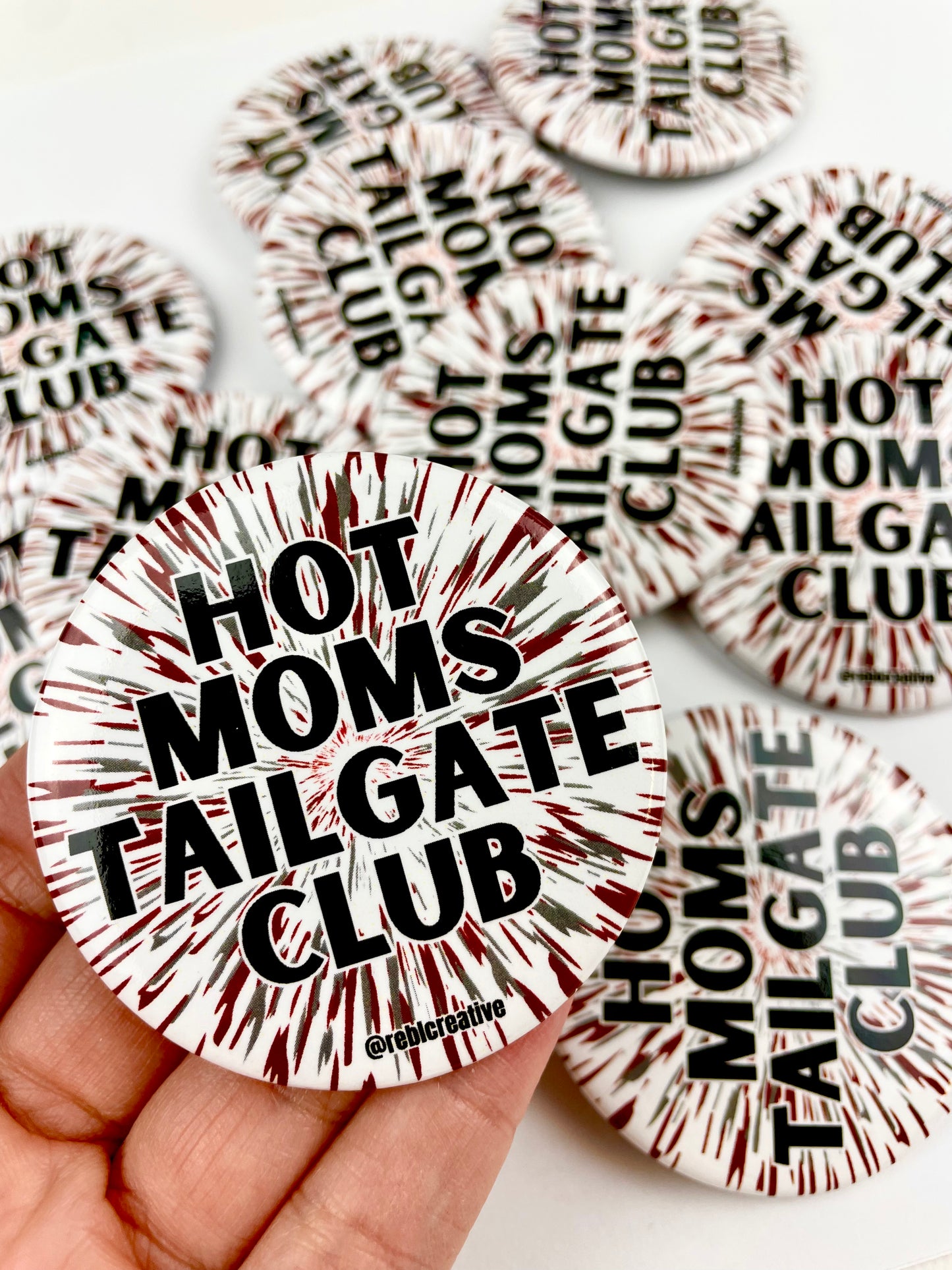Hot Moms Tailgate Club - Maroon/Grey