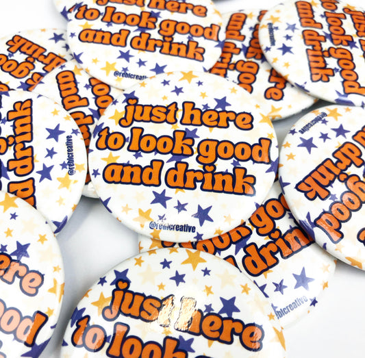 Look Good & Drink Stars - Navy/Orange