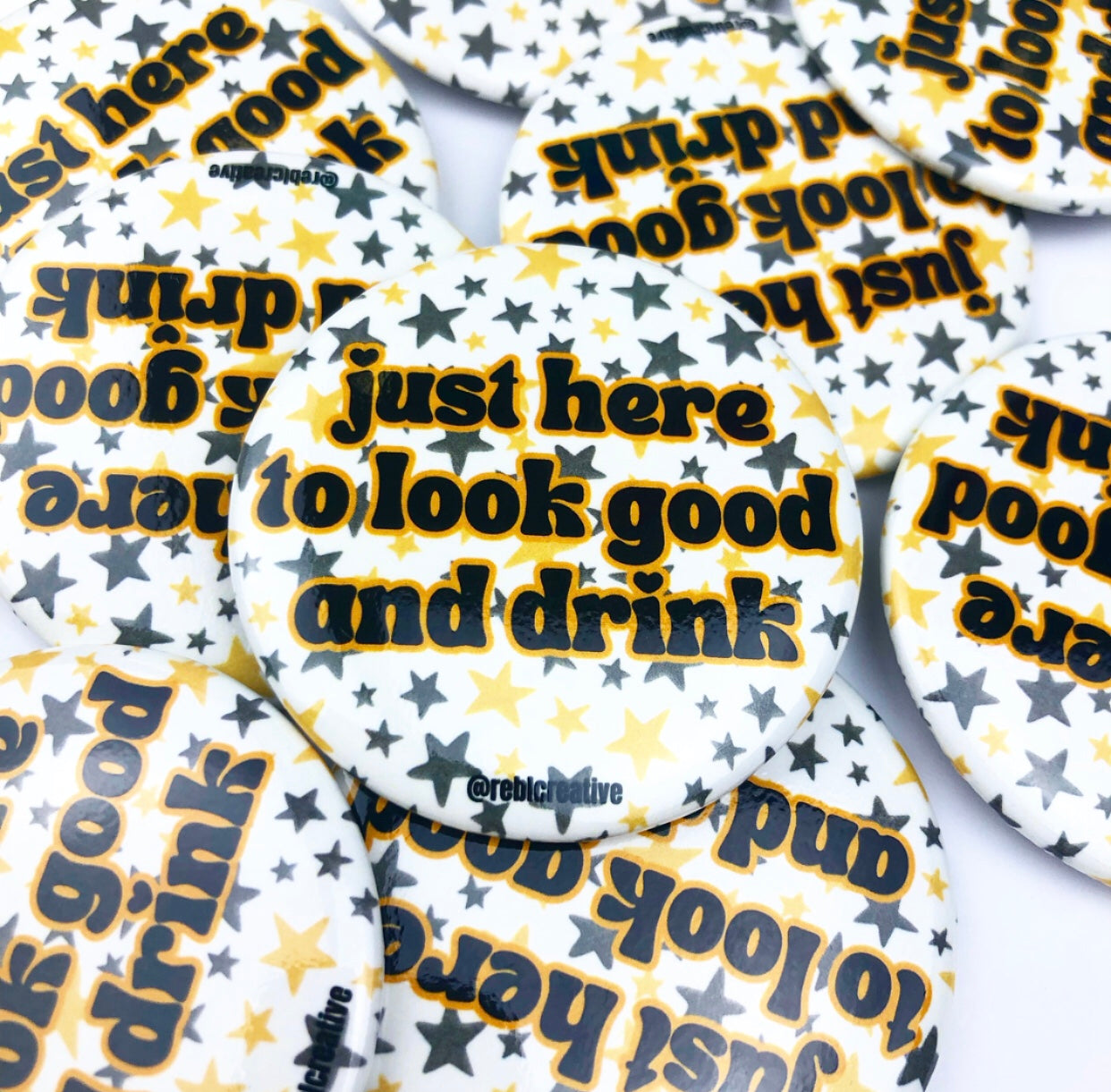 *Look Good & Drink Stars - Black/Gold