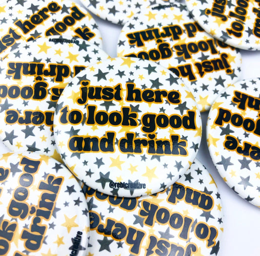*Look Good & Drink Stars - Black/Gold