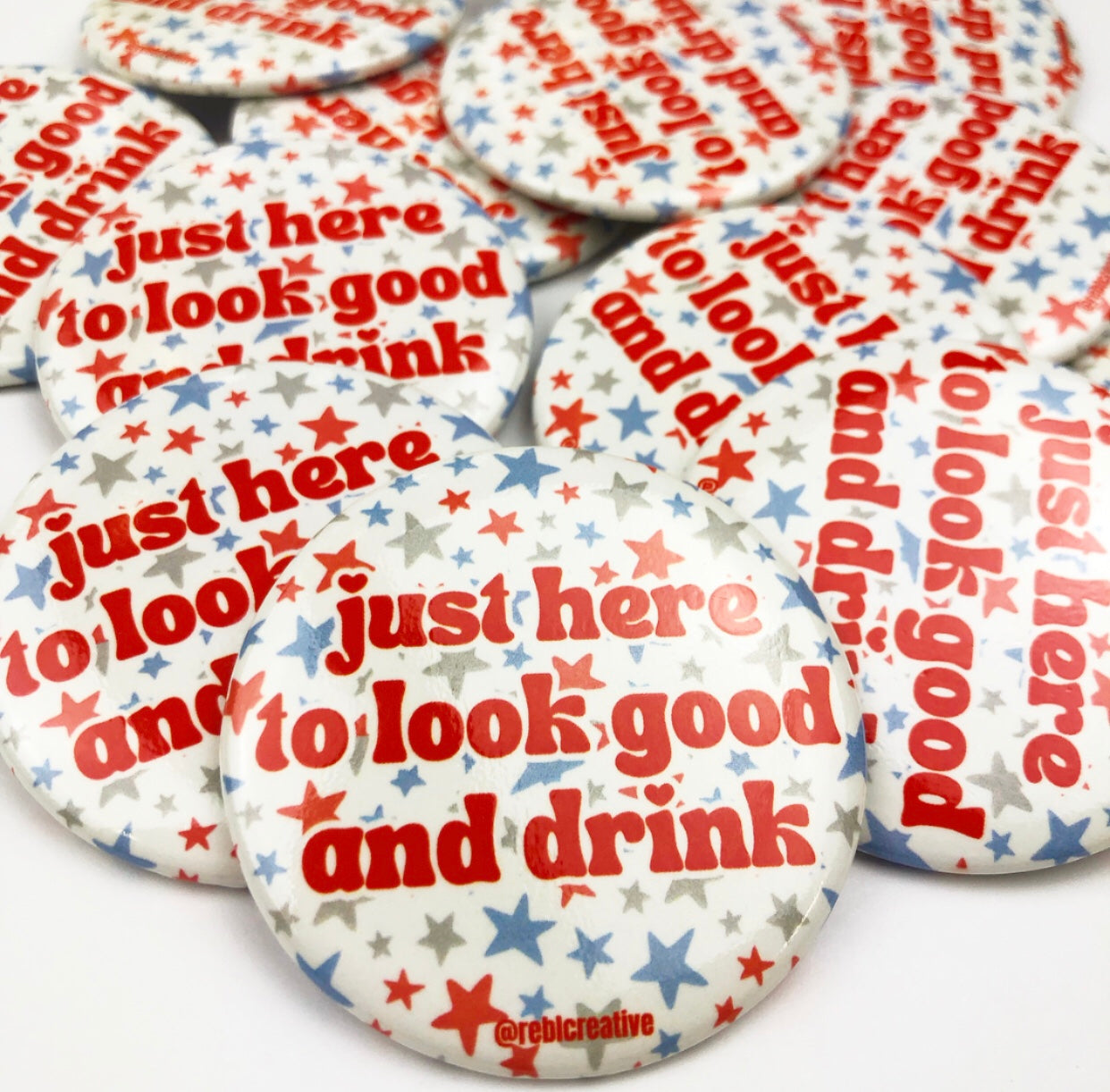 Look Good & Drink Stars - Blue/Red