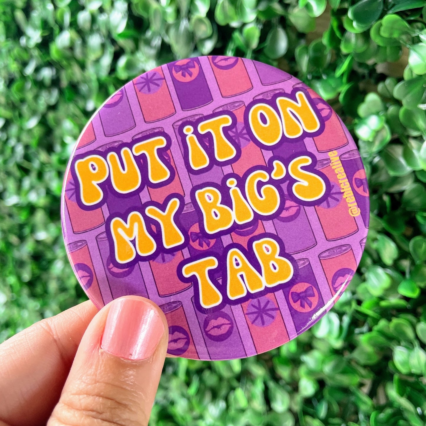 Put it on my Big's Tab - Purple & Yellow