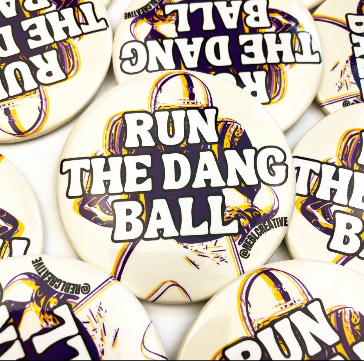 Run The Dang Ball - Purple and Yellow