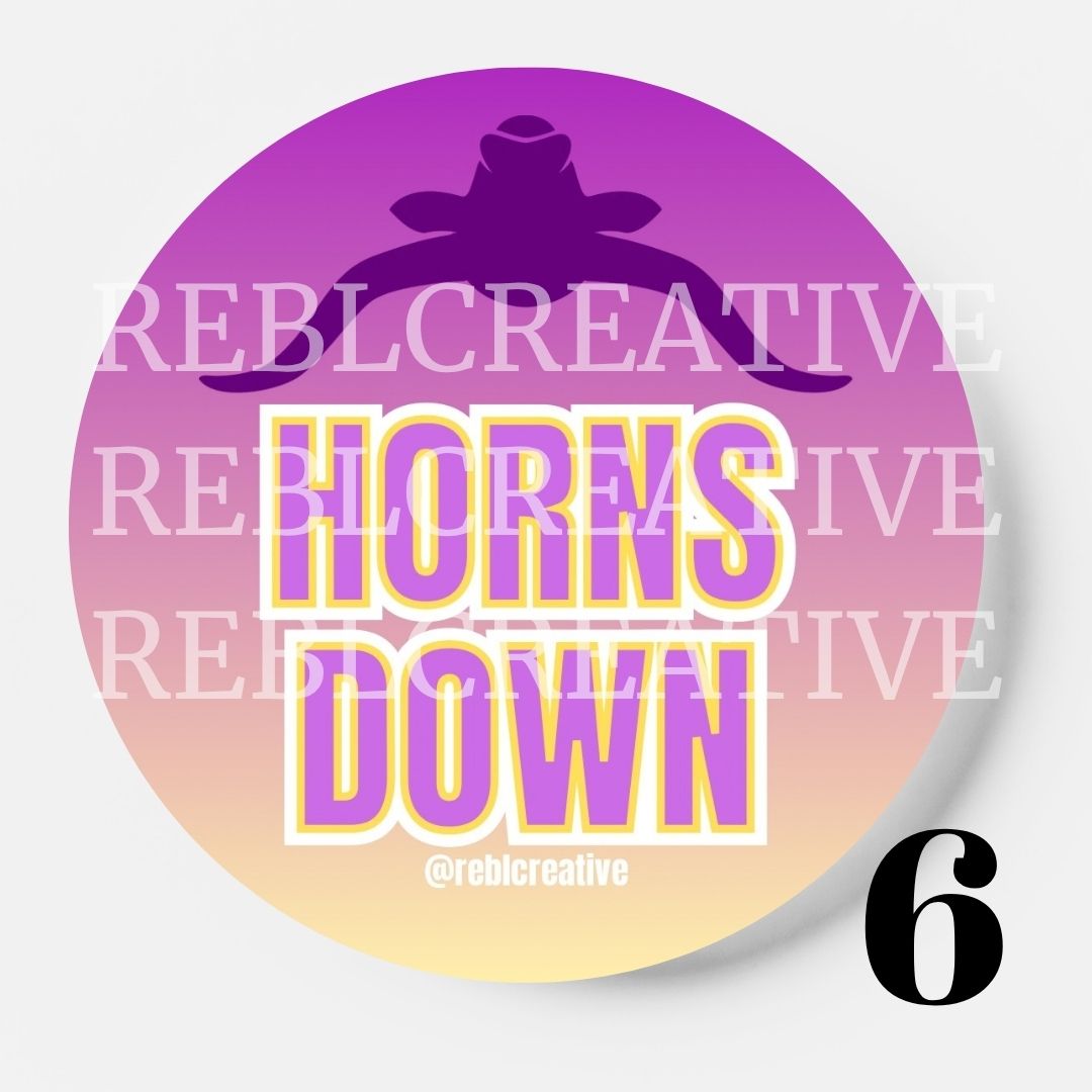 HORNS DOWN PRE-ORDER - multiple designs to choose from!