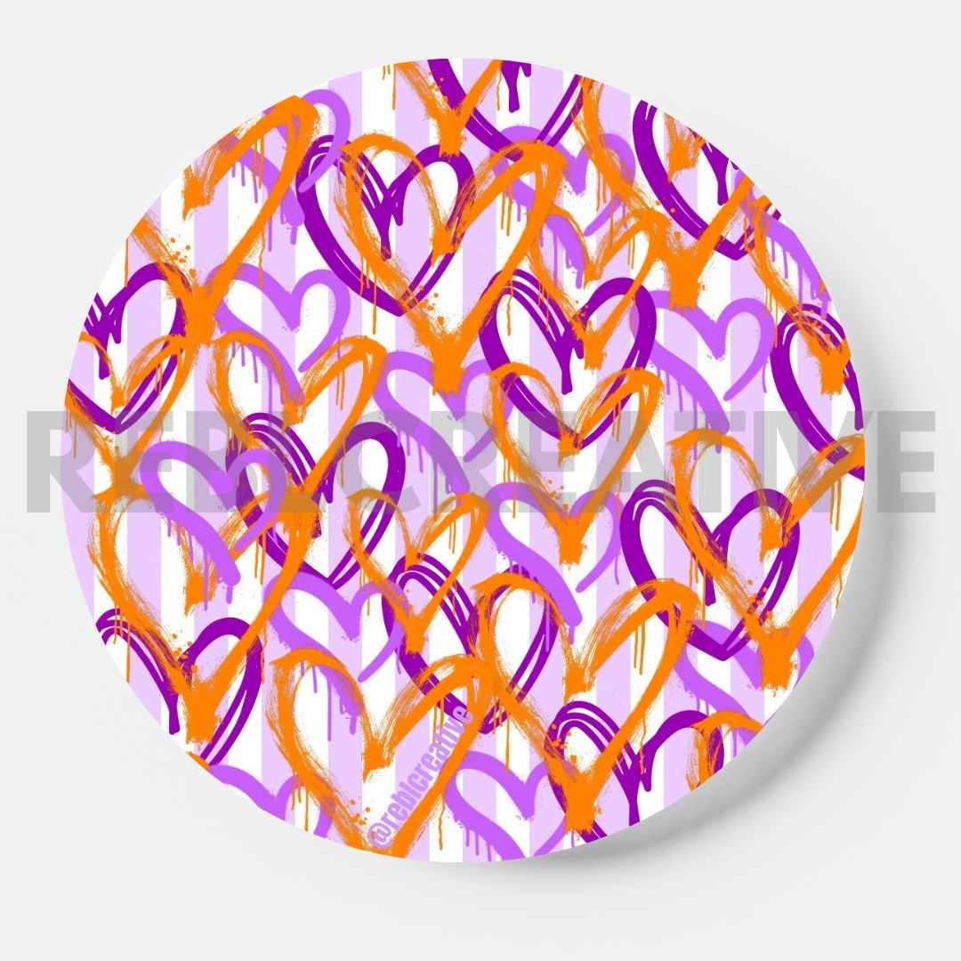 Team Hearts - Purple and Orange