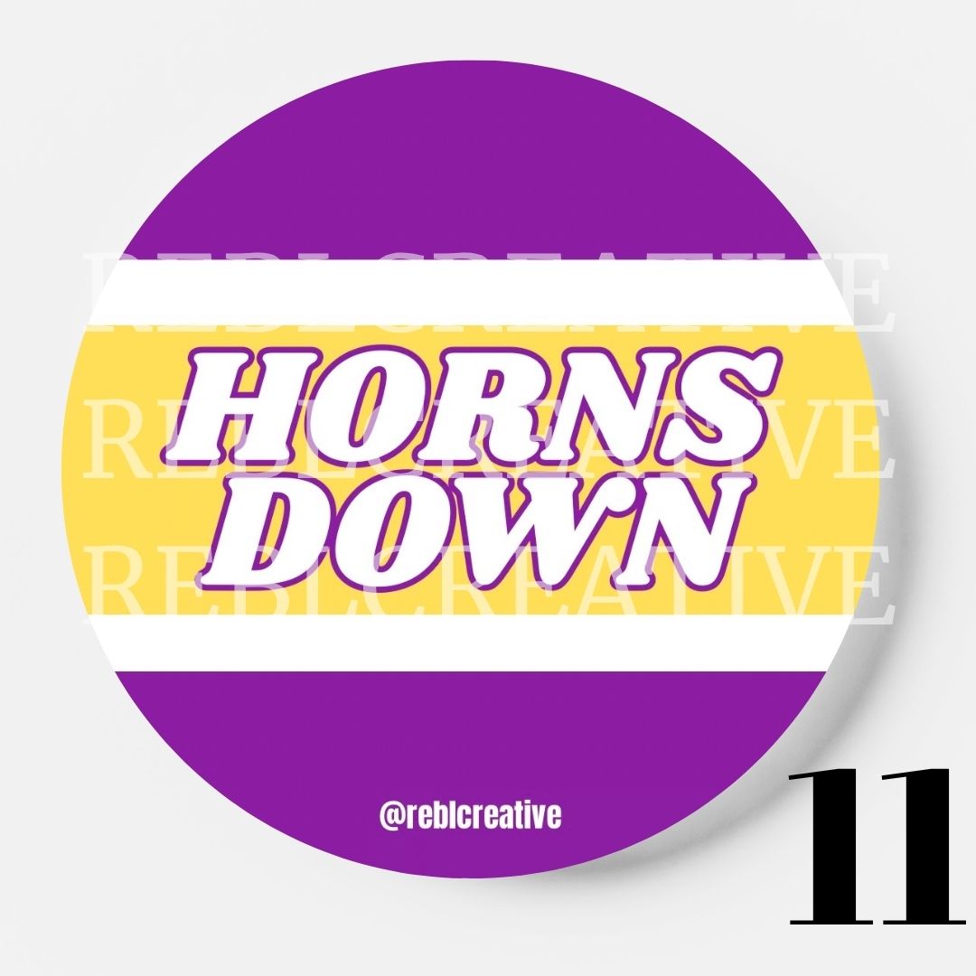 HORNS DOWN PRE-ORDER - multiple designs to choose from!