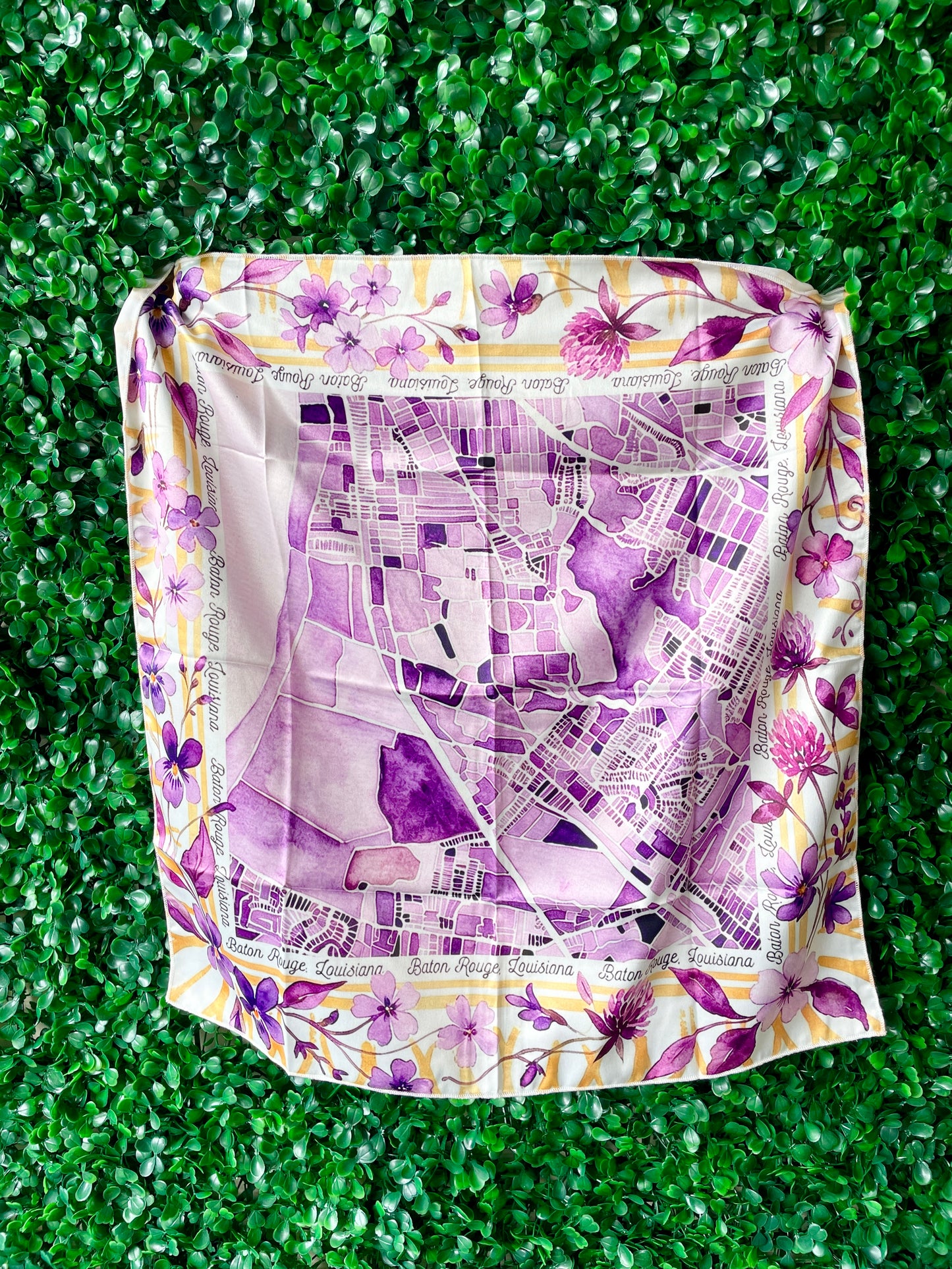 Baton Rouge Watercolor Map Scarf