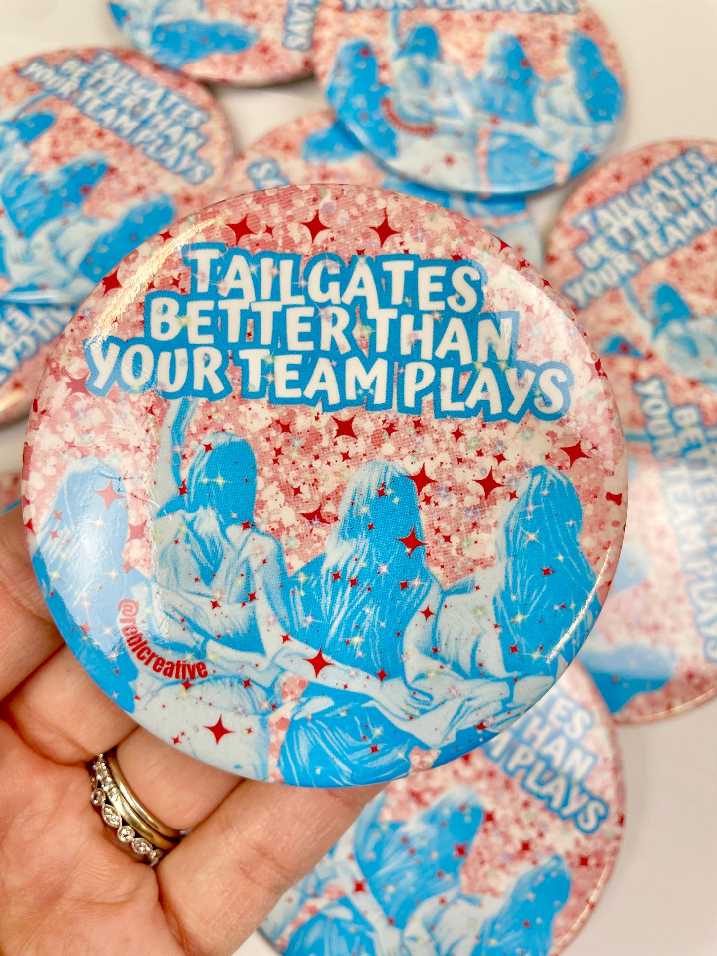 Tailgates Better - Sky and Red
