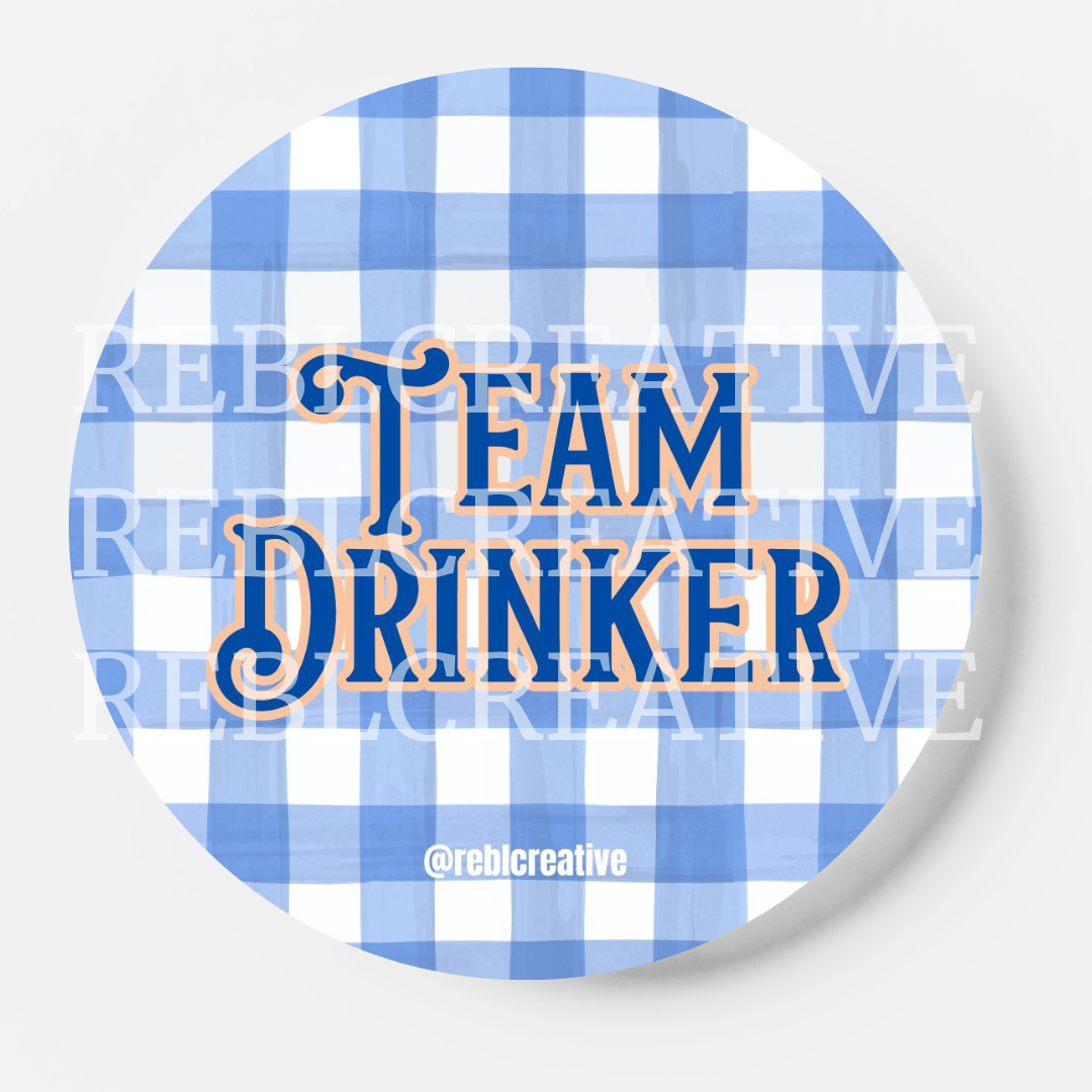 Team Drinker - Orange and Blue