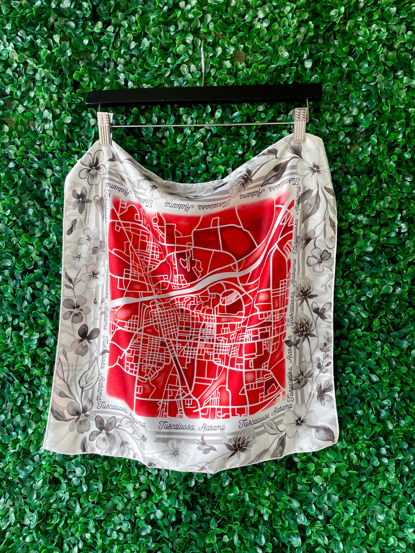Tuscaloosa Alabama Watercolor Map Scarf - *PRE-ORDER*