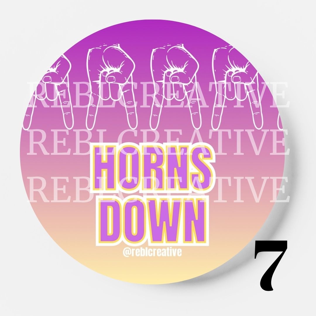 HORNS DOWN PRE-ORDER - multiple designs to choose from!