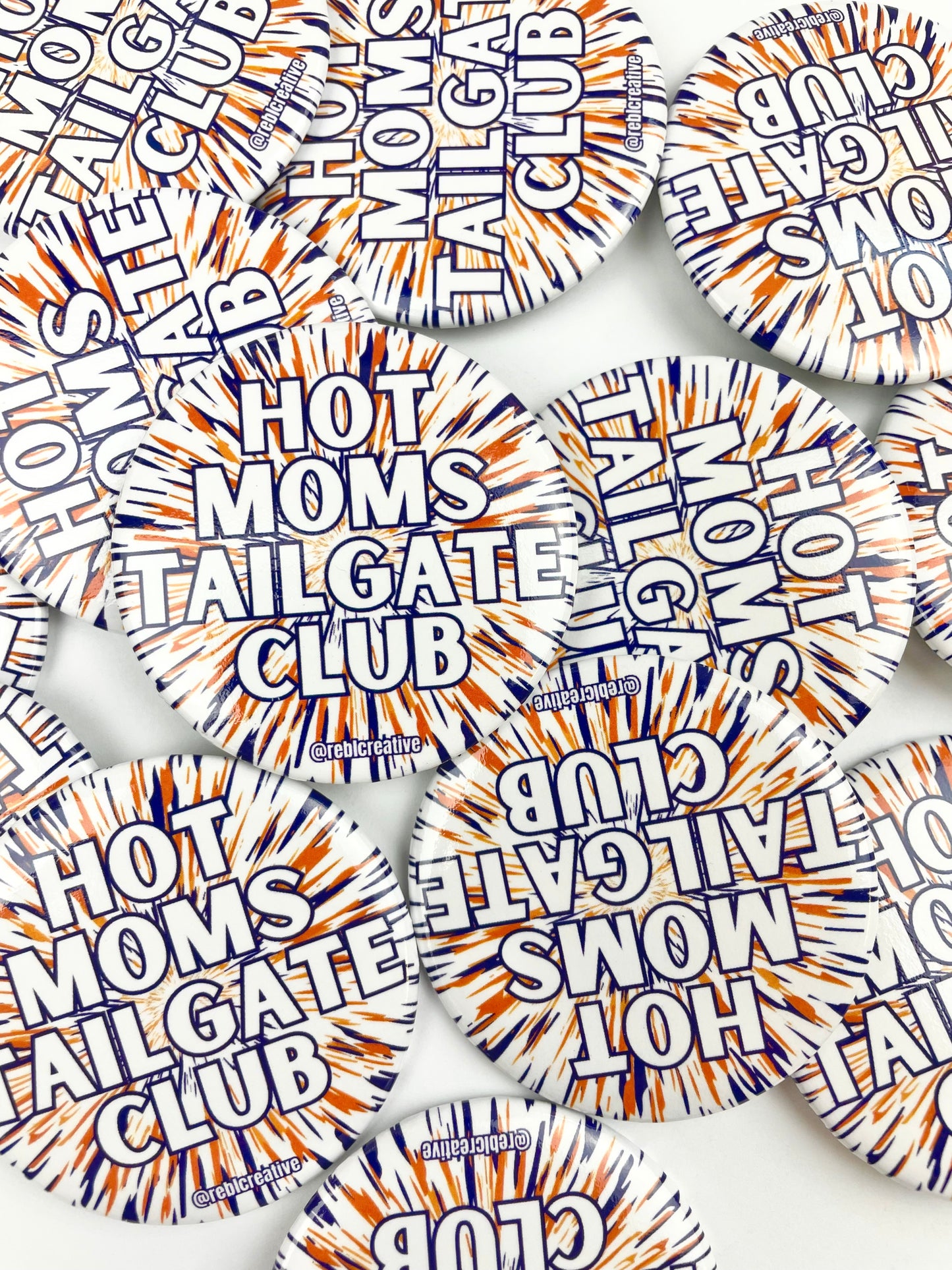 Hot Moms Tailgate Club - Orange/Navy