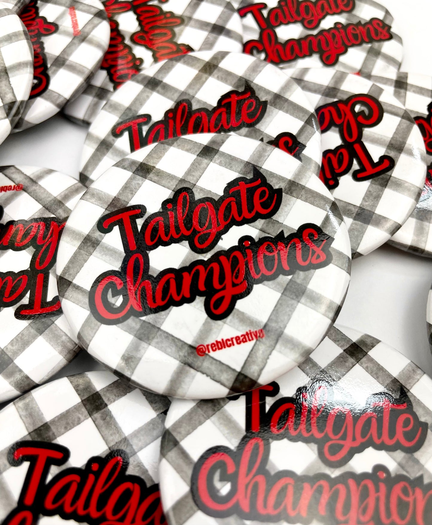 Tailgate Champions Gingham - Black and Red