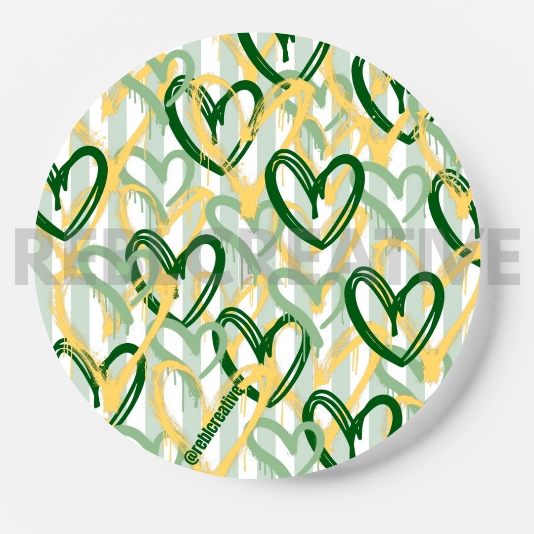 Team Hearts - Green and Yellow