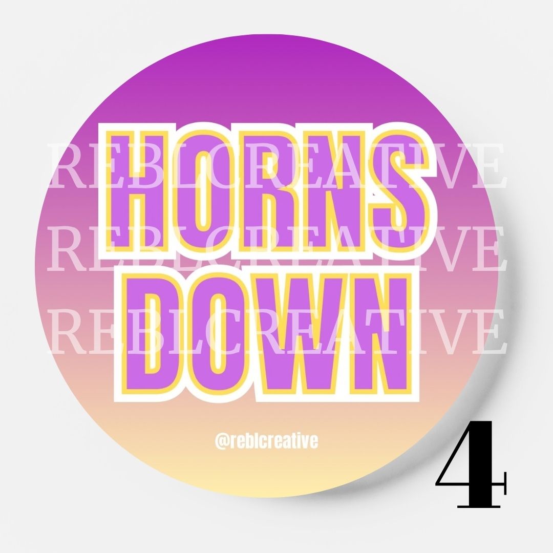 HORNS DOWN PRE-ORDER - multiple designs to choose from!