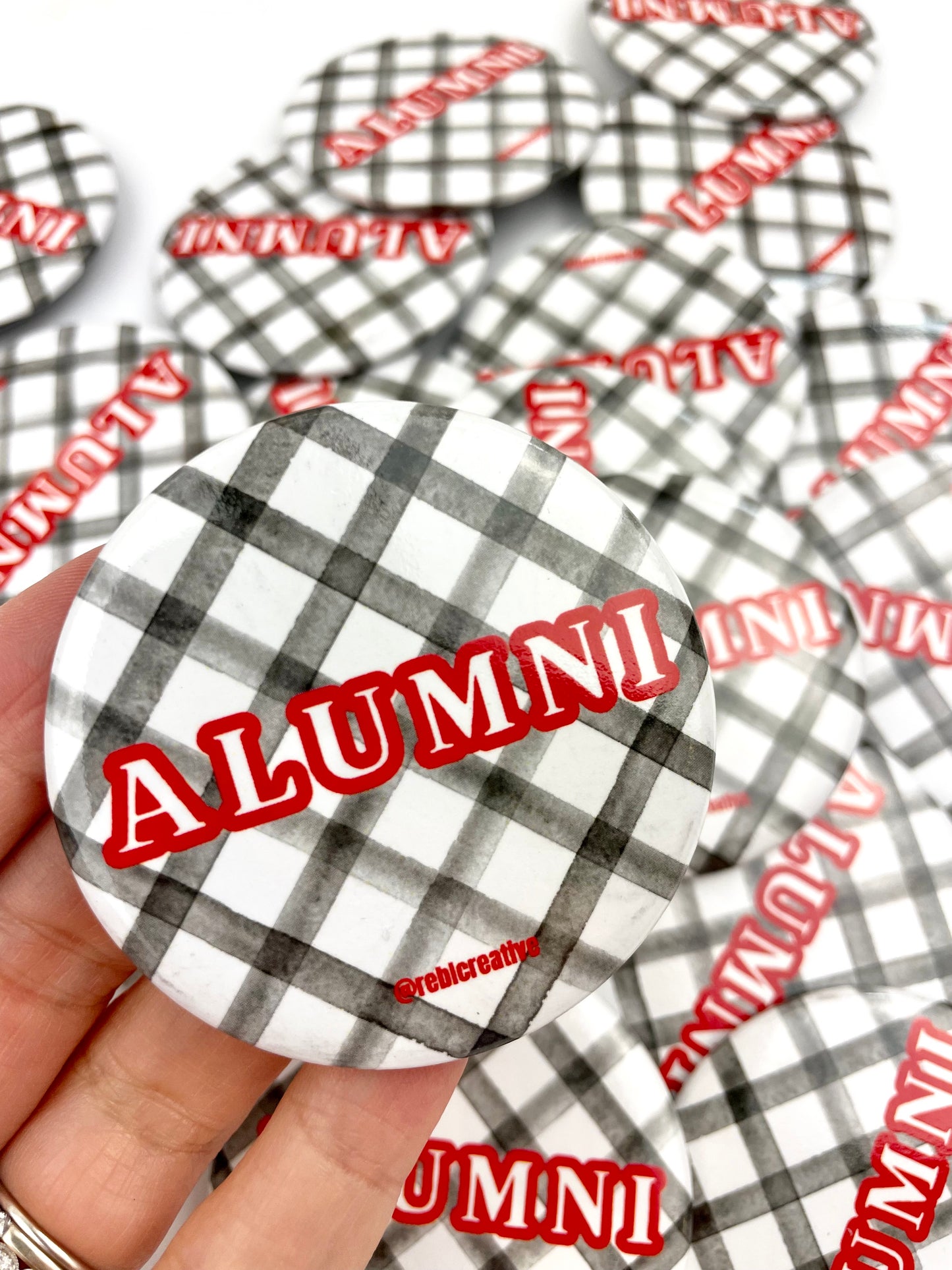 Alumni Gingham - Red and Black