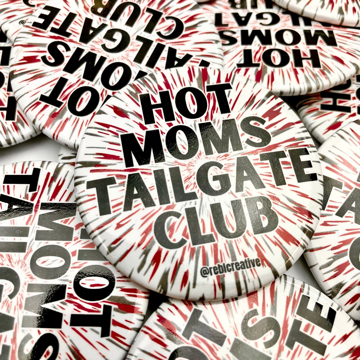 Hot Moms Tailgate Club - Red/Grey