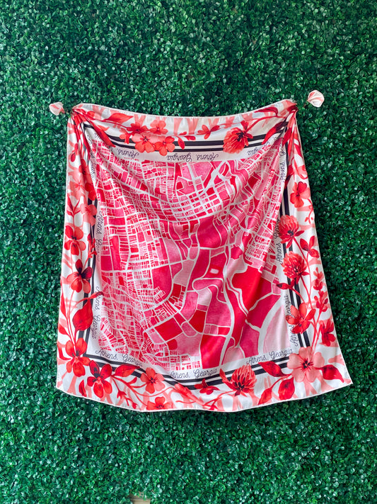 Athens Georgia Watercolor Map Scarf - *PRE-ORDER*