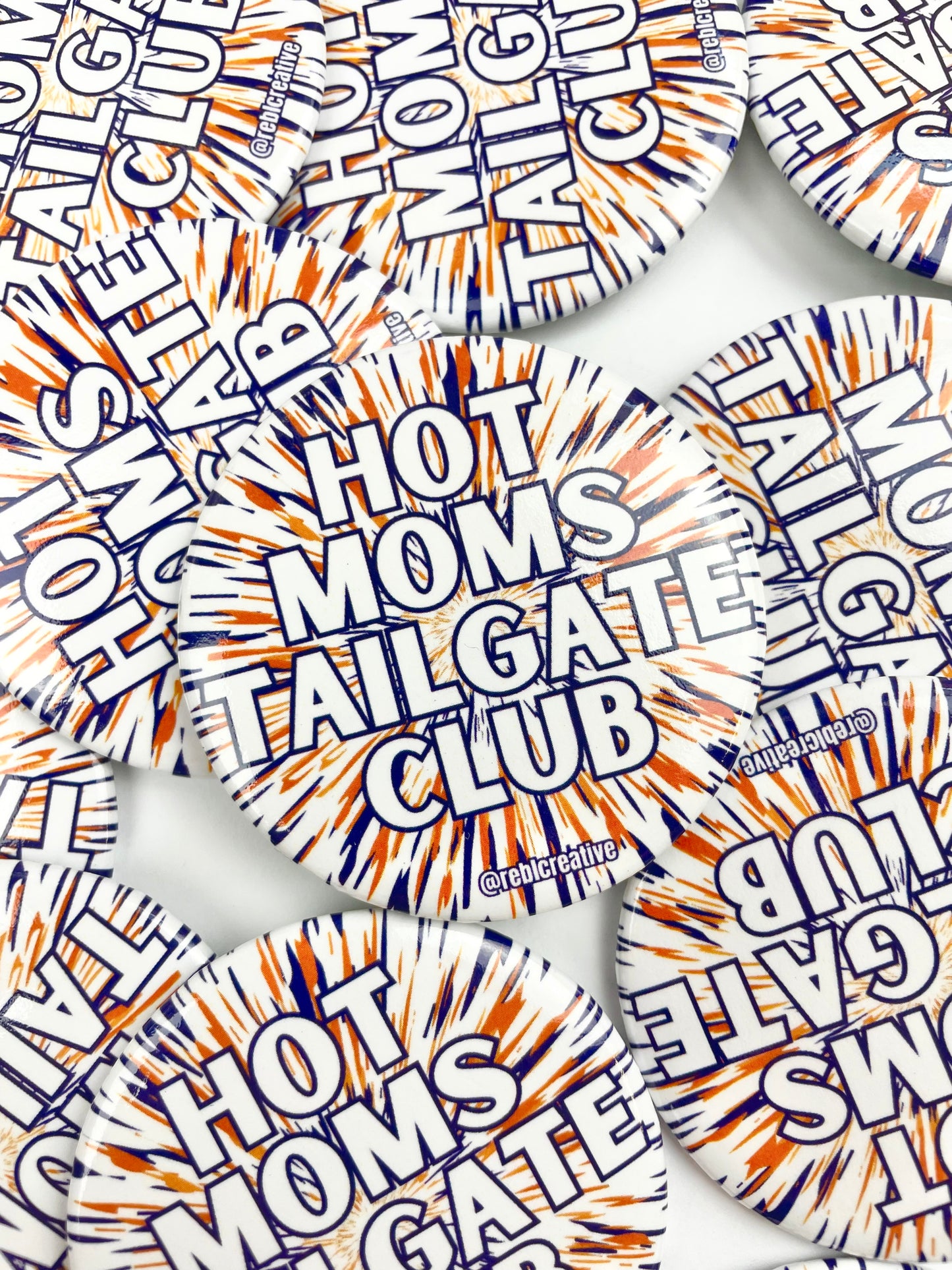 Hot Moms Tailgate Club - Orange/Navy