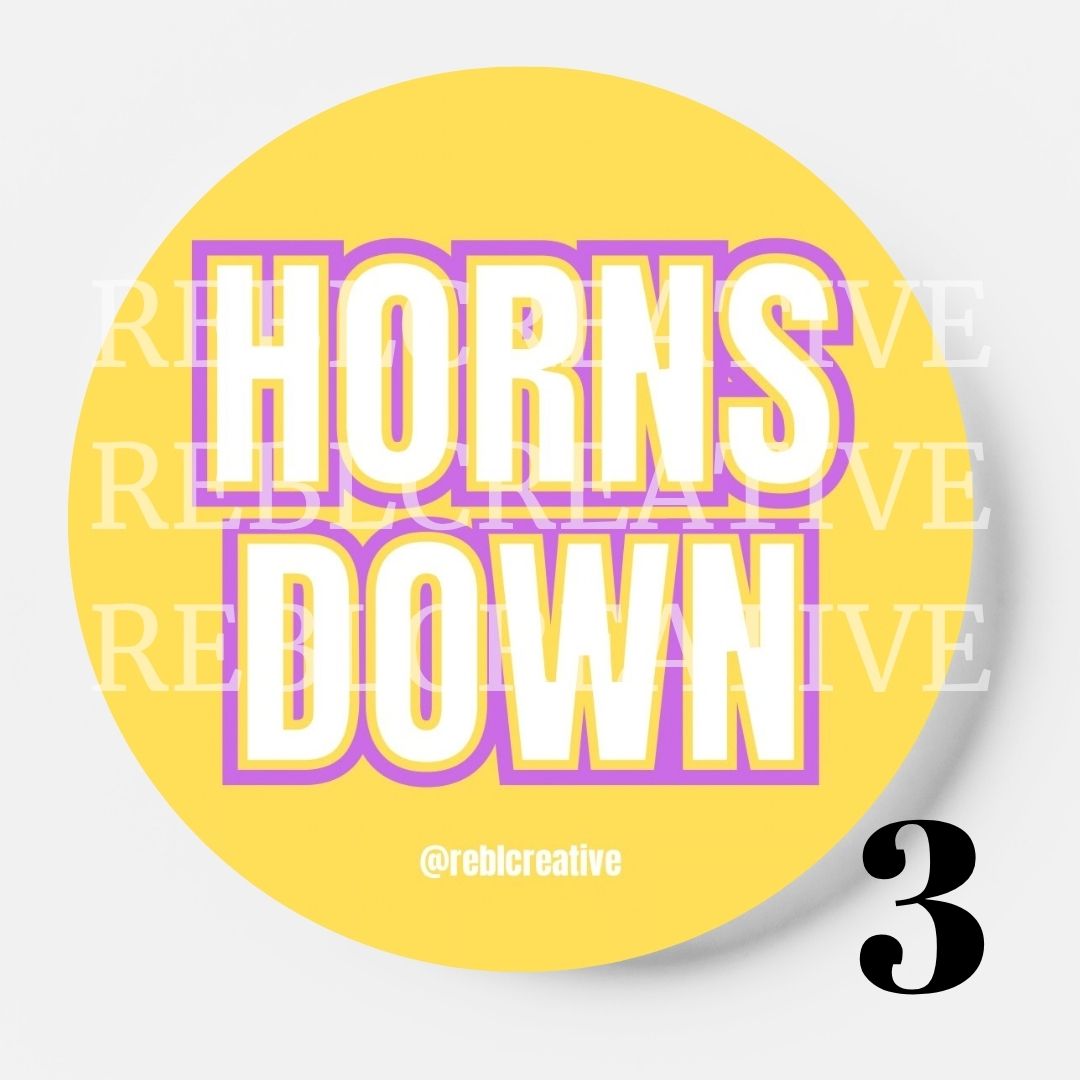 HORNS DOWN PRE-ORDER - multiple designs to choose from!