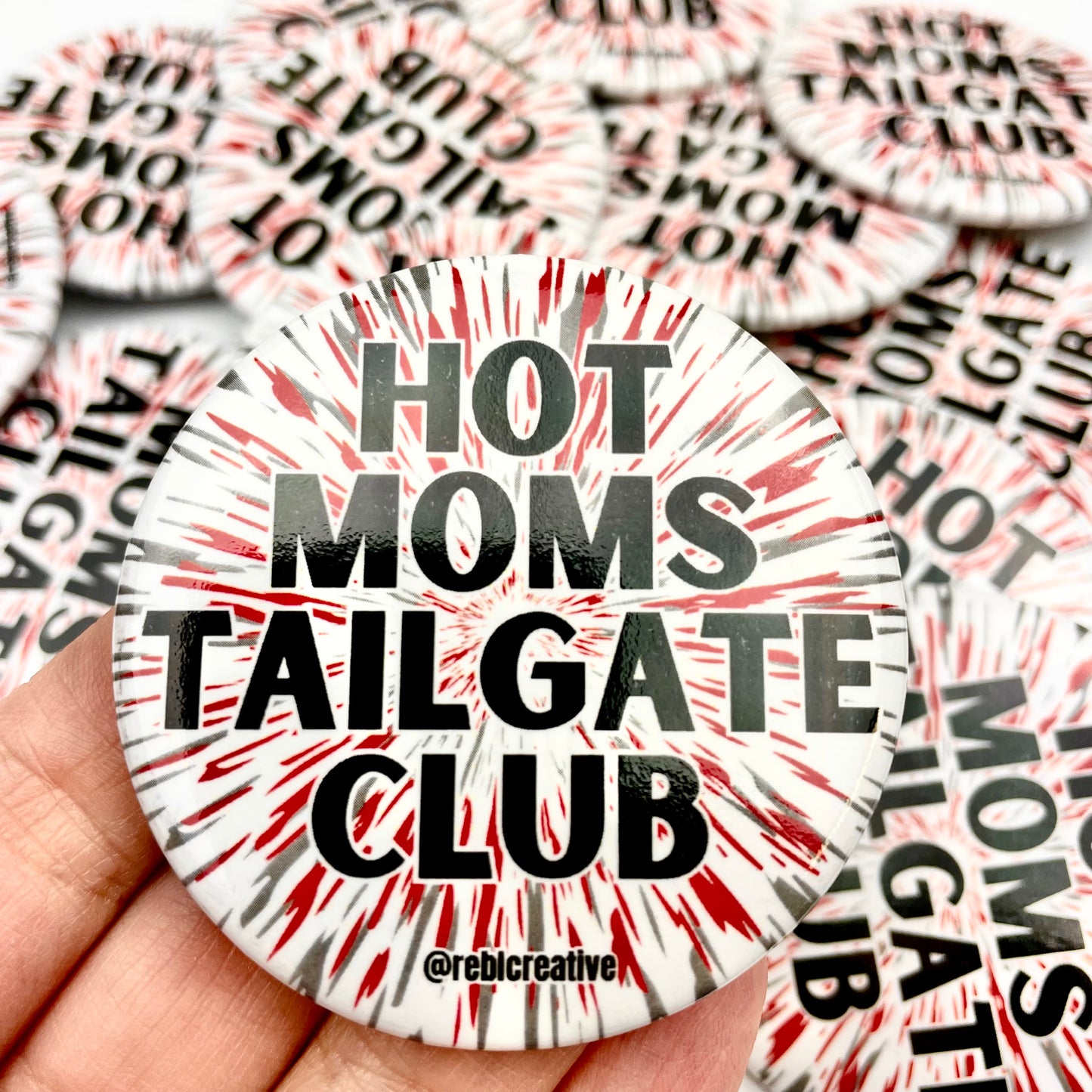 Hot Moms Tailgate Club - Red/Grey
