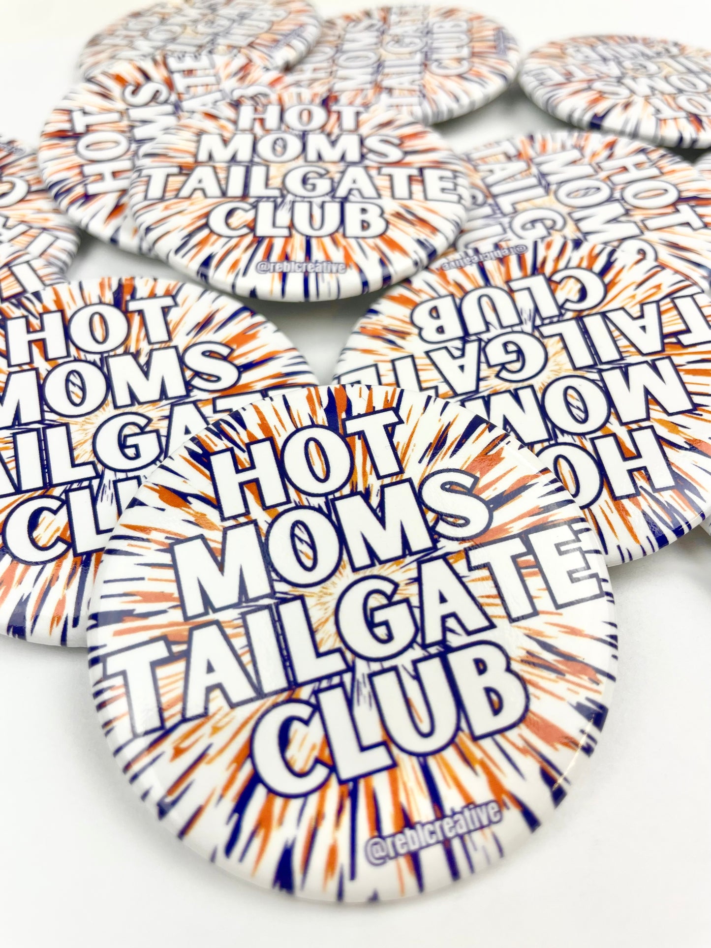 Hot Moms Tailgate Club - Orange/Navy