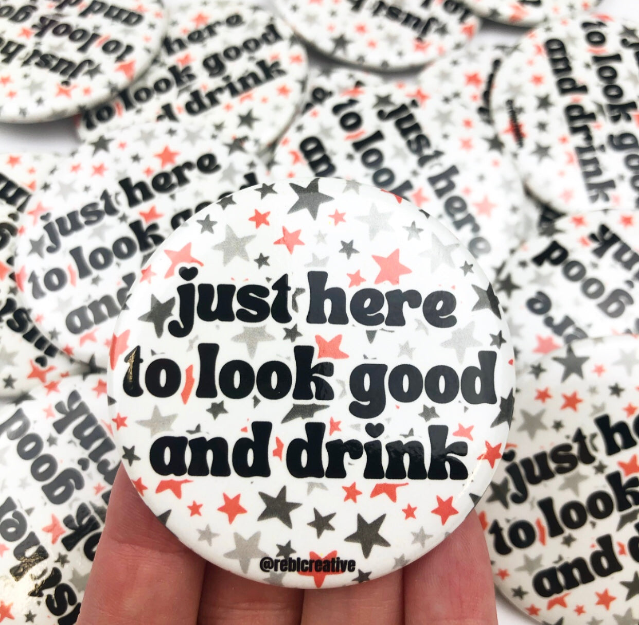 Look Good & Drink Stars - Red/Black