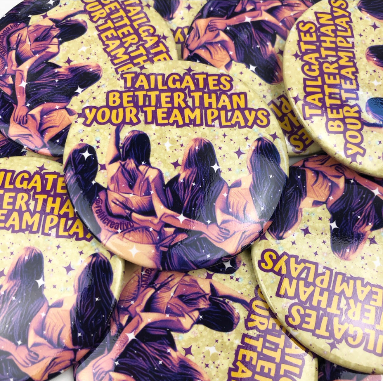 Tailgates Better - Purple and Yellow